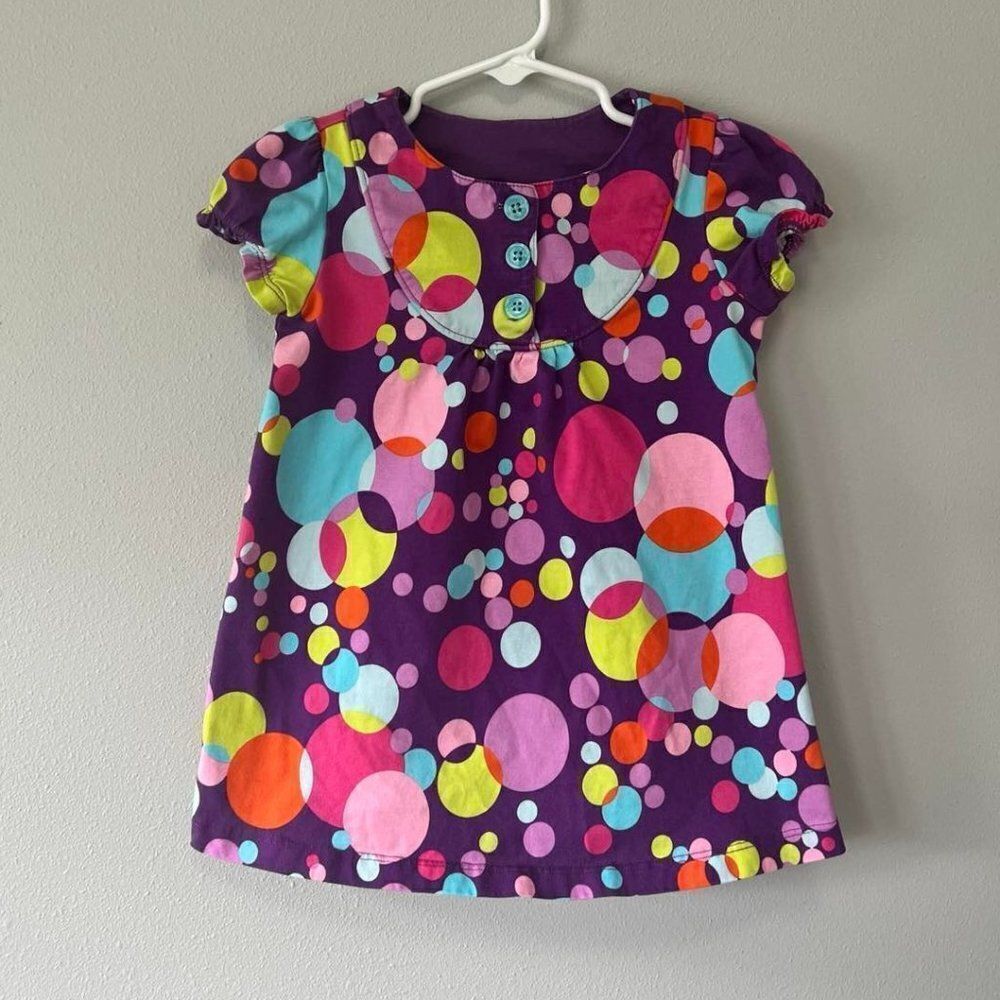 Hanna Andersson Vibrant Color Polka Dot Dress Size 3